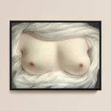 Beauty Revealed - Sarah Goodridge Art Print / Canvas Framed Painting Soft Pale Skin-toned Bust Partially Covered Sarah Goodridge, Beauty