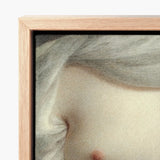 Framed Canvas Print Soft Textured Depiction Pale Skin Sarah Goodridge, Beauty Revealed, Painted, Private Love Token, Widowed Senator