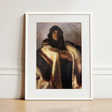 Bedouin Chief - John Singer Sargent Art Print / Canvas, 12x16’’ / 31x41cm / White Frame / Matboard, Prints, Toby Leon