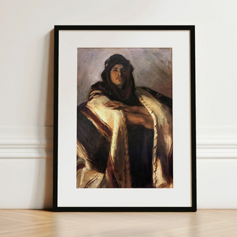 Bedouin Chief - John Singer Sargent Art Print / Canvas Black-framed Art Print Classical Oil Painting Man Traditional John Singer Sargent,