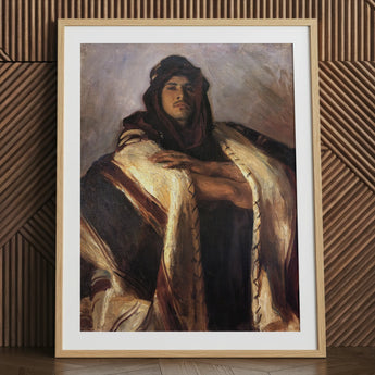 Bedouin Chief - John Singer Sargent Art Print / Canvas Framed Oil Painting Man Traditional Attire Rich Earthy John Singer Sargent, Bedouin