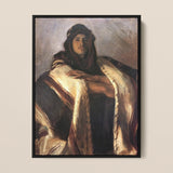 Bedouin Chief - John Singer Sargent Framed Canvas, Portrait Painting Person Traditional Middle Eastern North African