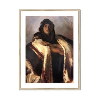 Bedouin Chief John Singer Sargent Art Print, Portrait Painting Figure Traditional Middle Eastern Robes Headdress