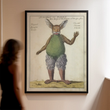 Beelzebub - Compendium of Demonology Art Print, Green Rabbit Art Print Black Frame