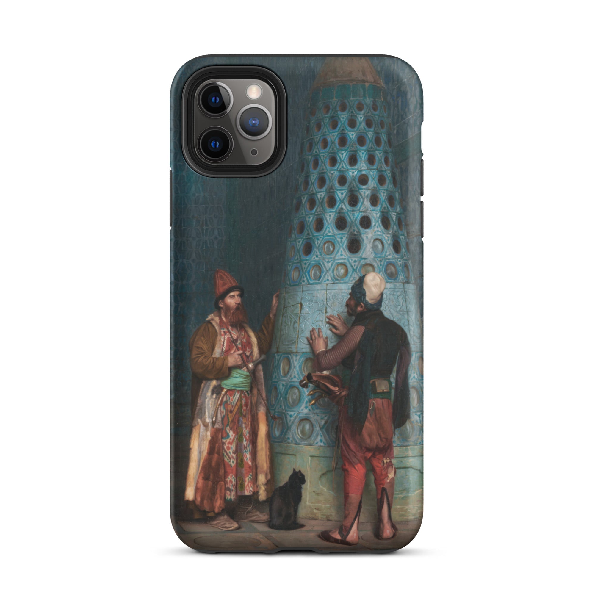 Before the Audience Jean Leon Gerome Iphone Case, 11 Pro Max / Matte, Iphone Case Detailed Painting Two Men Black Cat