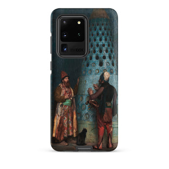 Before the Audience - Jean Leon Gerome Samsung Case, Galaxy S20 Ultra / Matte, Smartphone Historical Painting Two Men Cat Printed