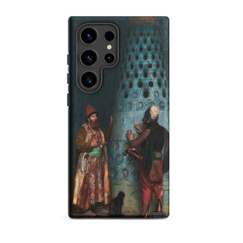 Before the Audience - Jean Leon Gerome Samsung Case, Galaxy S24 Ultra / Matte, Smartphone Case Historical Painting Two Men Tiled Structure
