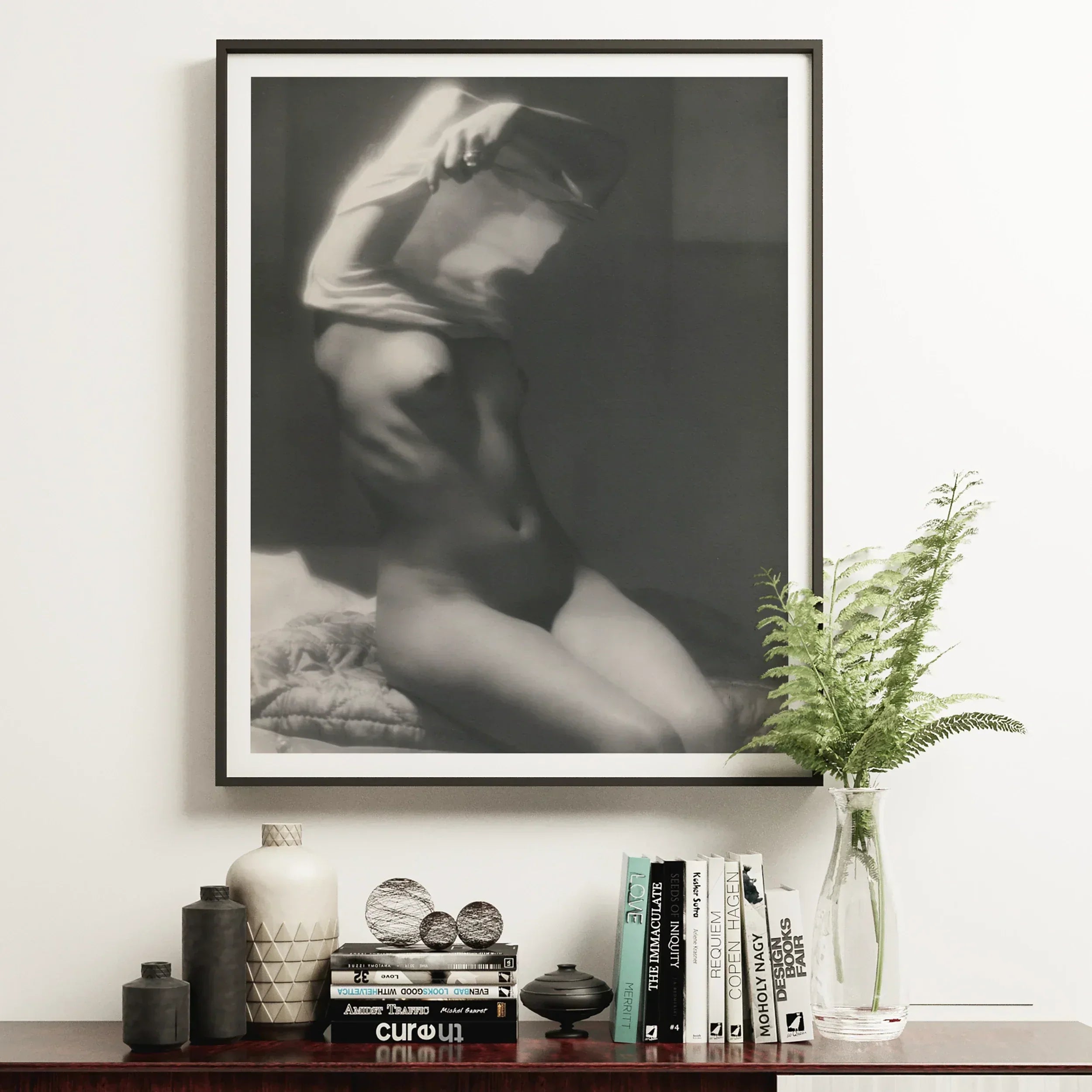Before Going to Sleep Michael Heumuller Art Print, 18x24’’ / 46x61cm / Unframed, Black White Framed Photograph Person Motion Blurred Edges