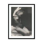 Before Going to Sleep Michael Heumuller Art Print, Black White Artistic Photograph Nude Figure Graceful Twisted