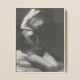 Before Going to Sleep - Michael Heumuller Art Print / Canvas Black-and-white Framed Art Print Nude Figure Expressive Pose Michael Heumuller