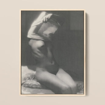 Before Going to Sleep - Michael Heumuller Art Print / Canvas Black-and-white Framed Art Print Nude Figure Expressive Pose Michael Heumuller