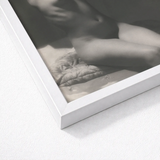 White Framed Black Photograph Figure Michael Heumuller Art, Evocative and, Introspective Beauty