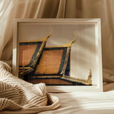 Before the Storm - Cambodian Temple Art Print, 20x16’’ / 51x41cm / Unframed, Framed Photograph Traditional Thai Temple Rooftops Ornate