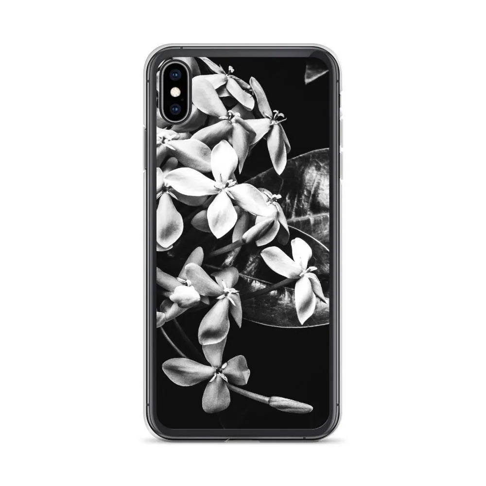 Belle Of The Ball Floral Iphone Case - black And White - Iphone Xs Max - Mobile Phone Cases - Aesthetic Art