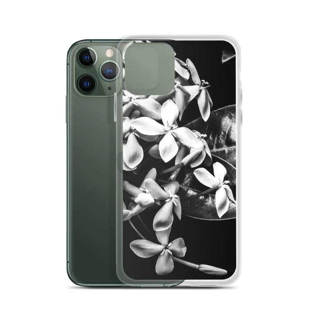 Belle Of The Ball Floral Iphone Case - black And White - Iphone 11 Pro - Mobile Phone Cases - Aesthetic Art
