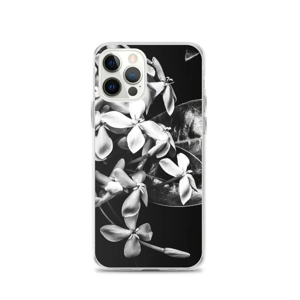 Belle Of The Ball Floral Iphone Case - black And White - Iphone 12 Pro - Mobile Phone Cases - Aesthetic Art