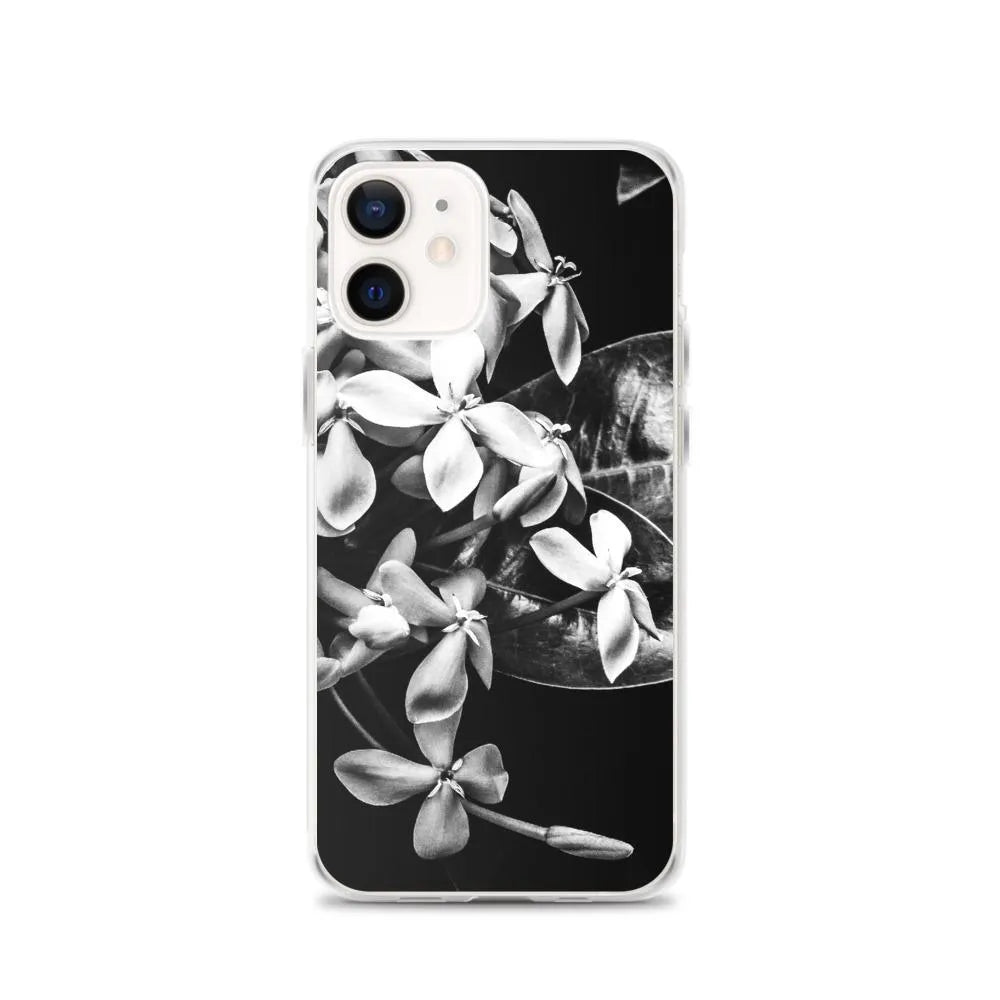Belle Of The Ball Floral Iphone Case - black And White - Iphone 12 - Mobile Phone Cases - Aesthetic Art