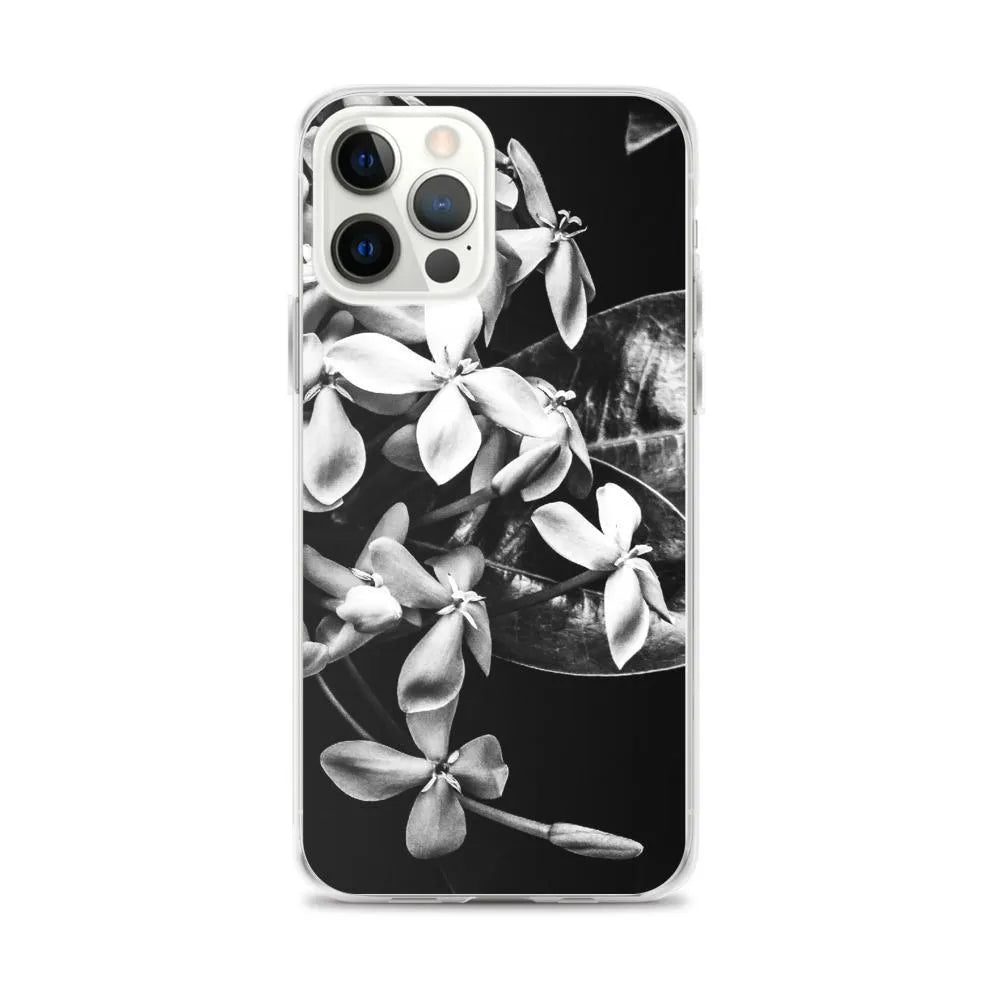 Belle Of The Ball Floral Iphone Case - black And White - Iphone 12 Pro Max - Mobile Phone Cases - Aesthetic Art