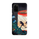 Bellflower and Lantern Hiroaki Takahashi Samsung Case, Galaxy S20 Plus / Matte, Black Smartphone Case Colorful Nature Inspired Design Blue