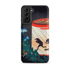 Bellflower and Lantern Hiroaki Takahashi Samsung Case, Galaxy S21 Plus / Matte, Black Smartphone Case Colorful Detailed Artistic Design