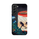 Bellflower and Lantern Hiroaki Takahashi Samsung Case, Galaxy S22 Plus / Matte, Black Smartphone Case Colorful Nature Themed Design
