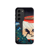 Bellflower and Lantern - Hiroaki Takahashi Samsung Case, Galaxy S23 / Matte, Black Phone Case Japanese Ukiyo-e Style Illustration Figures