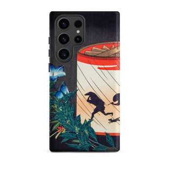 Bellflower and Lantern - Hiroaki Takahashi Samsung Case, Galaxy S23 Ultra / Matte, Black Smartphone Case Japanese-style Illustration