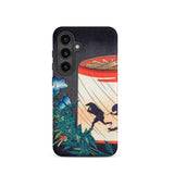Bellflower and Lantern - Hiroaki Takahashi Samsung Case, Galaxy S24 / Matte, Black Smartphone Case Colorful Illustration Frogs Jar