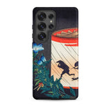 Bellflower and Lantern - Hiroaki Takahashi Samsung Case, Galaxy S25 Ultra / Matte, Phone Case Japanese Ukiyo-e Style Illustration Figures