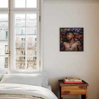 Bent & Spent - Gaysian Thai Twunk Framed Canvas, Framed Portrait Tattooed Man