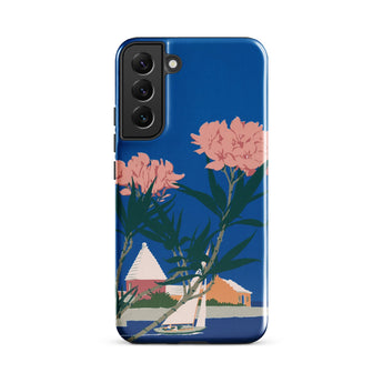 Bermuda in Oleander Time - Adolph Treidler Phone Case, Samsung Galaxy S22 Plus / Matte, Mobile Cases, Toby Leon