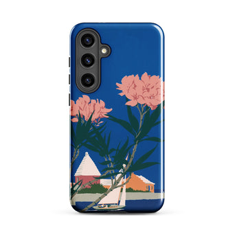 Bermuda in Oleander Time - Adolph Treidler Phone Case, Samsung Galaxy S24 Plus / Matte, Mobile Cases, Toby Leon
