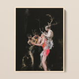 Bestial - Neobarocker heidnischer Kunstdruck / Leinwand, 12x16’’ / 31x41cm / Naturrahmen, Poster, Drucke & visuelle Kunstwerke, Toby Leon