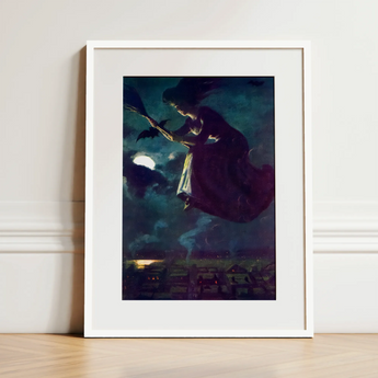 Beware the Beautiful Witch - Power O’malley Art Print / Canvas, 12x16’’ / 31x41cm / White Frame / Matboard, Posters Prints & Visual