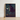Framed Artwork Witch Broomstick Dark Moonlit Sky Bats Aubergine Fabric Billows, Silver Edge, Power O’malley