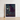 Framed Artwork Witch Broomstick Dark Moonlit Sky Bats Aubergine Fabric Billows, Silver Edge, Power O’malley