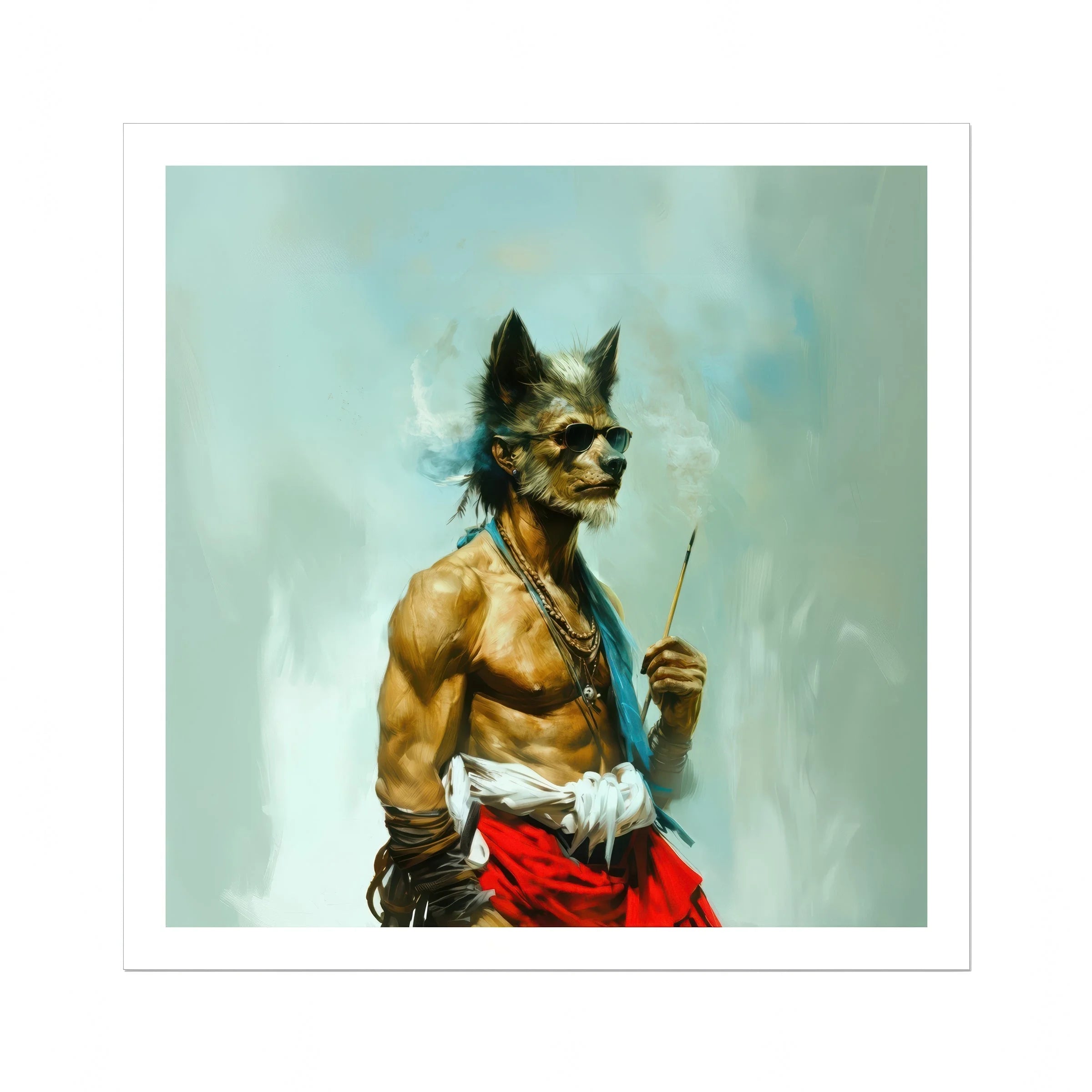 Bhediya - Gay Wolf Shaman Art Print Posters Prints & Visual Artwork