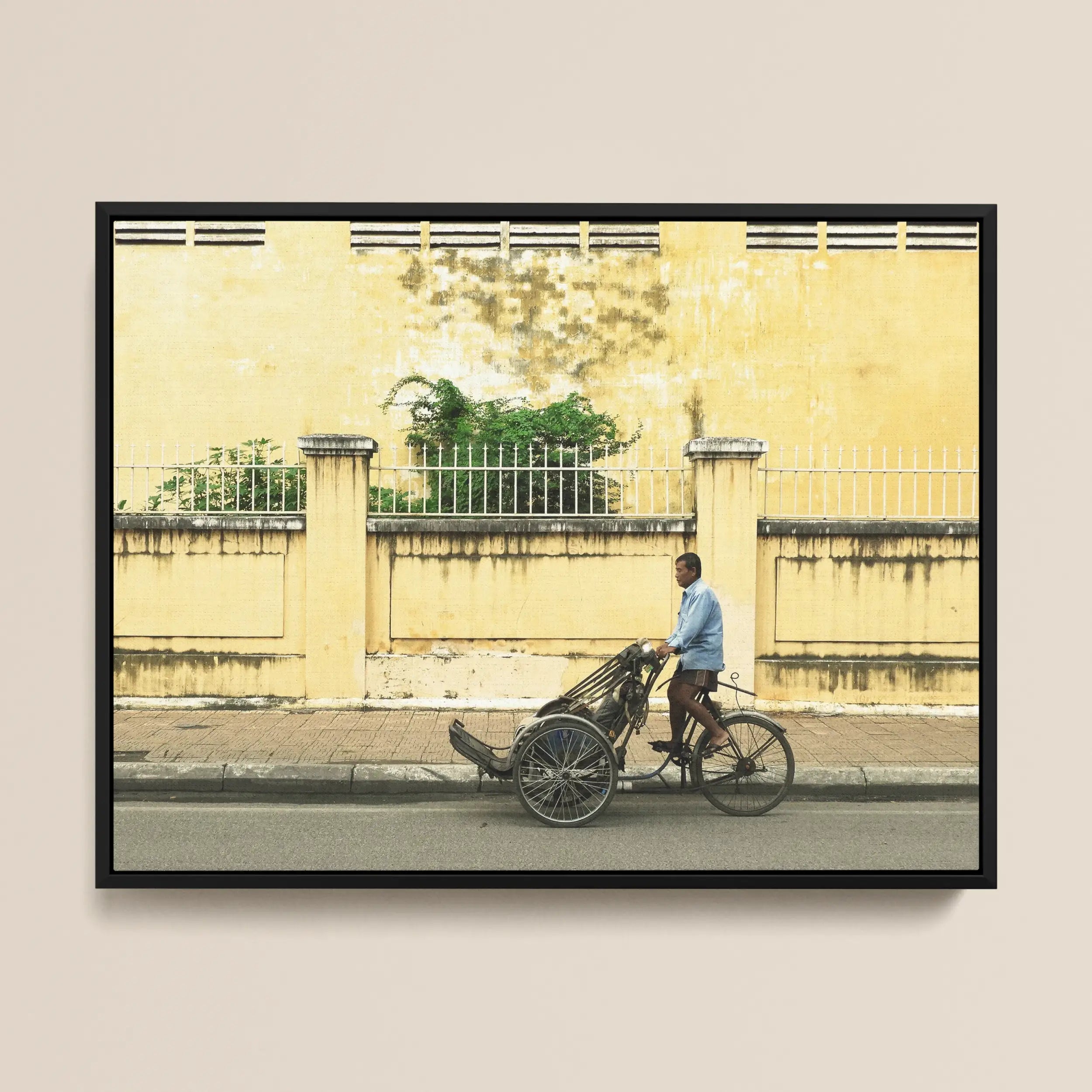 Easy Rider - Phnom Penh Street Photography Framed Canvas Posters Prints & Visual Artwork