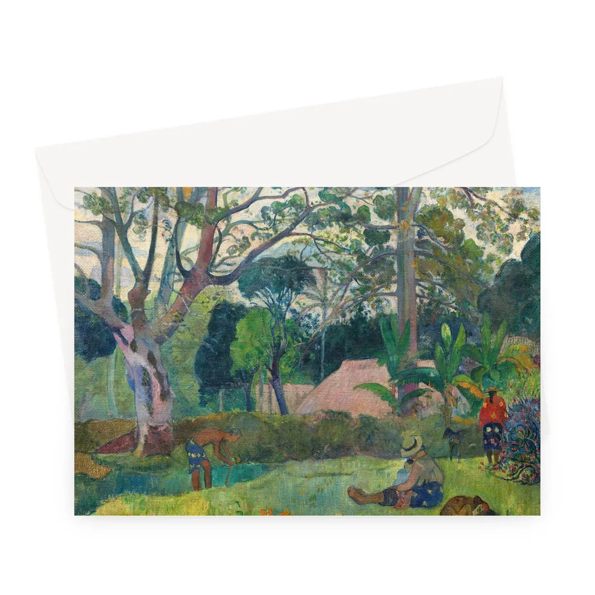 The Big Tree By Paul Gauguin Greeting Card - A5 Landscape / 1 Card - Greeting & Note Cards - Aesthetic Art
