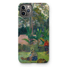 The Big Tree - Paul Gauguin Iphone Case, 11 Pro Max / Matte, Iphone Case Colorful Tropical Landscape Painting