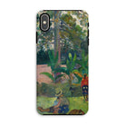 The Big Tree - Paul Gauguin Iphone Case, Xs Max / Matte, Phone Case Colorful Tropical Landscape Painting