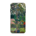 The Big Tree - Paul Gauguin Iphone Case, Xs Max / Matte, Phone Case Colorful Tropical Landscape Painting