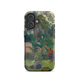 The Big Tree - Paul Gauguin Phone Case Iphone 16 / Matte Phone Case Painted Garden Scene Gauguin’s Tahitian Dreamscape, Paul Gauguin,