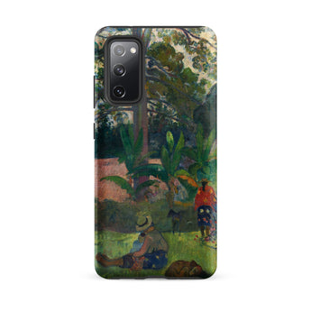 The Big Tree - Paul Gauguin Phone Case Samsung Galaxy S20 Fe / Matte Phone Case Vibrant Impressionist Painting Figures Lush Green Gauguin’s