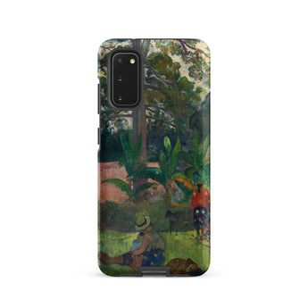 The Big Tree - Paul Gauguin Phone Case Samsung Galaxy S20 / Matte Phone Case Vibrant Impressionist Painting People Lush Green Gauguin’s