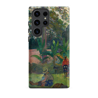 The Big Tree - Paul Gauguin Phone Case Samsung Galaxy S23 Ultra / Matte Phone Case Vibrant Impressionistic Painting Figures Lush Green