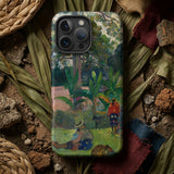 The Big Tree - Paul Gauguin Phone Case Phone Case Vibrant Impressionistic Painting Tropical Foliage Figures Gauguin’s Tahitian Dreamscape,
