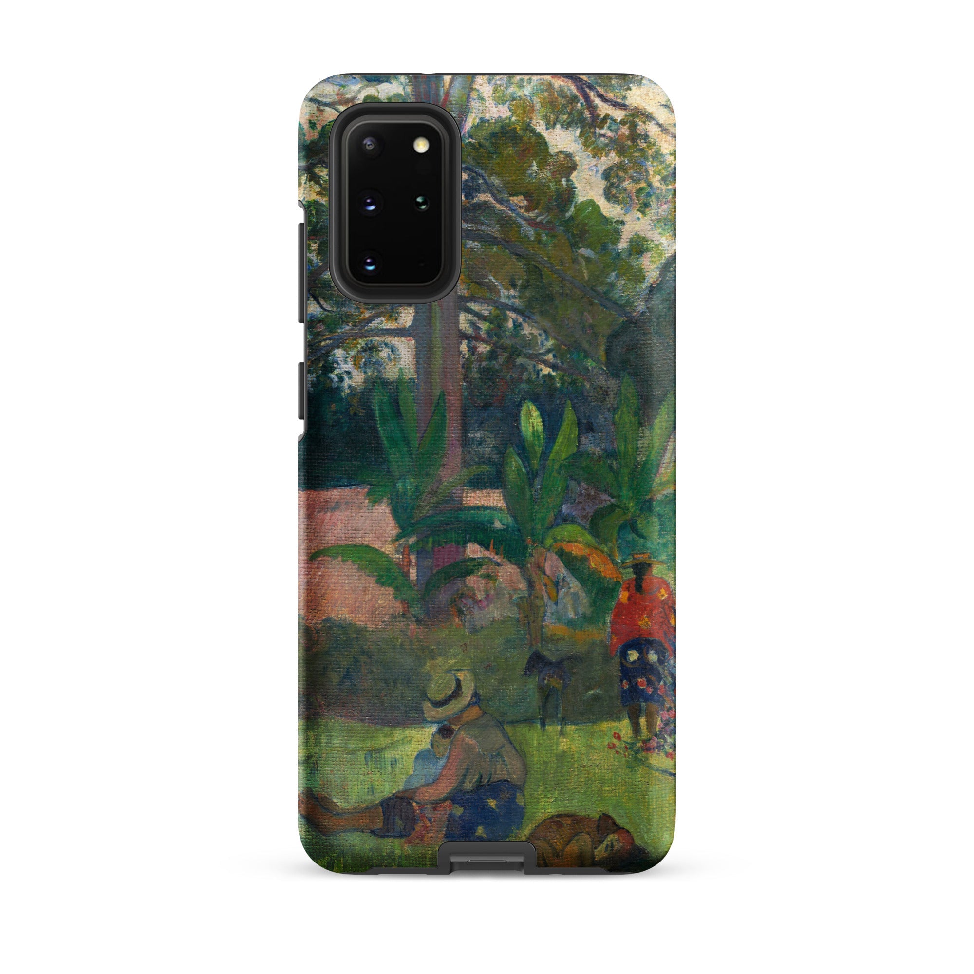 The Big Tree Paul Gauguin Samsung Case, Galaxy S20 Plus / Matte, Smartphone Case Painting Tropical Landscape People