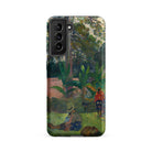 The Big Tree Paul Gauguin Samsung Case, Galaxy S21 Fe / Matte, Smartphone Case Painting People Lush Green Landscape
