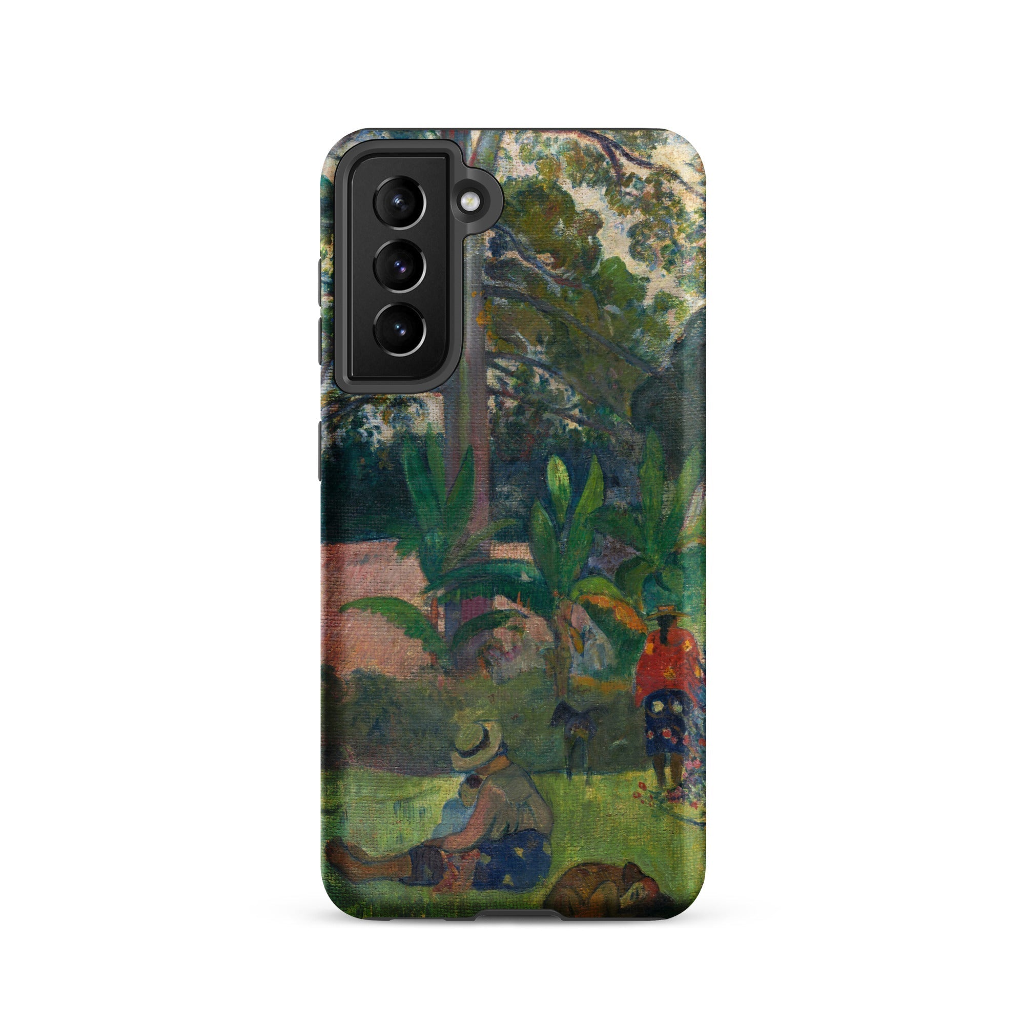 The Big Tree Paul Gauguin Samsung Case, Galaxy S21 / Matte, Smartphone Case Vibrant Landscape Painting Figures